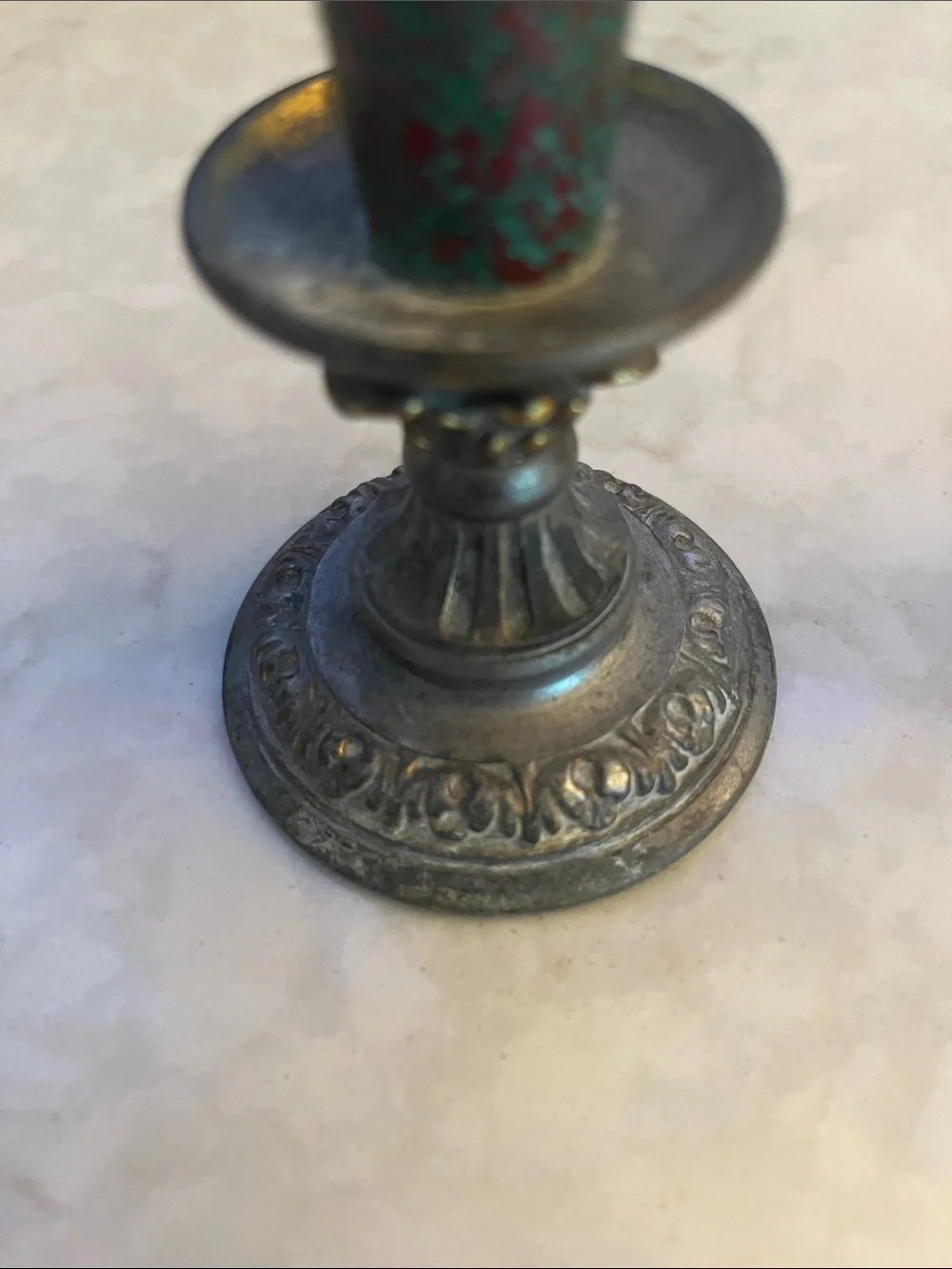 Antique brass bud vases  trumpet shape ornate Victorian style